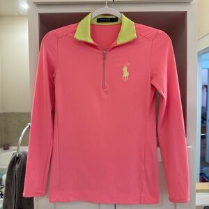Ralph Lauren Pink and Neon Green Pullover
